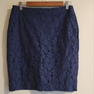 Banana Republic Floral Eyelet Skirt, 8P